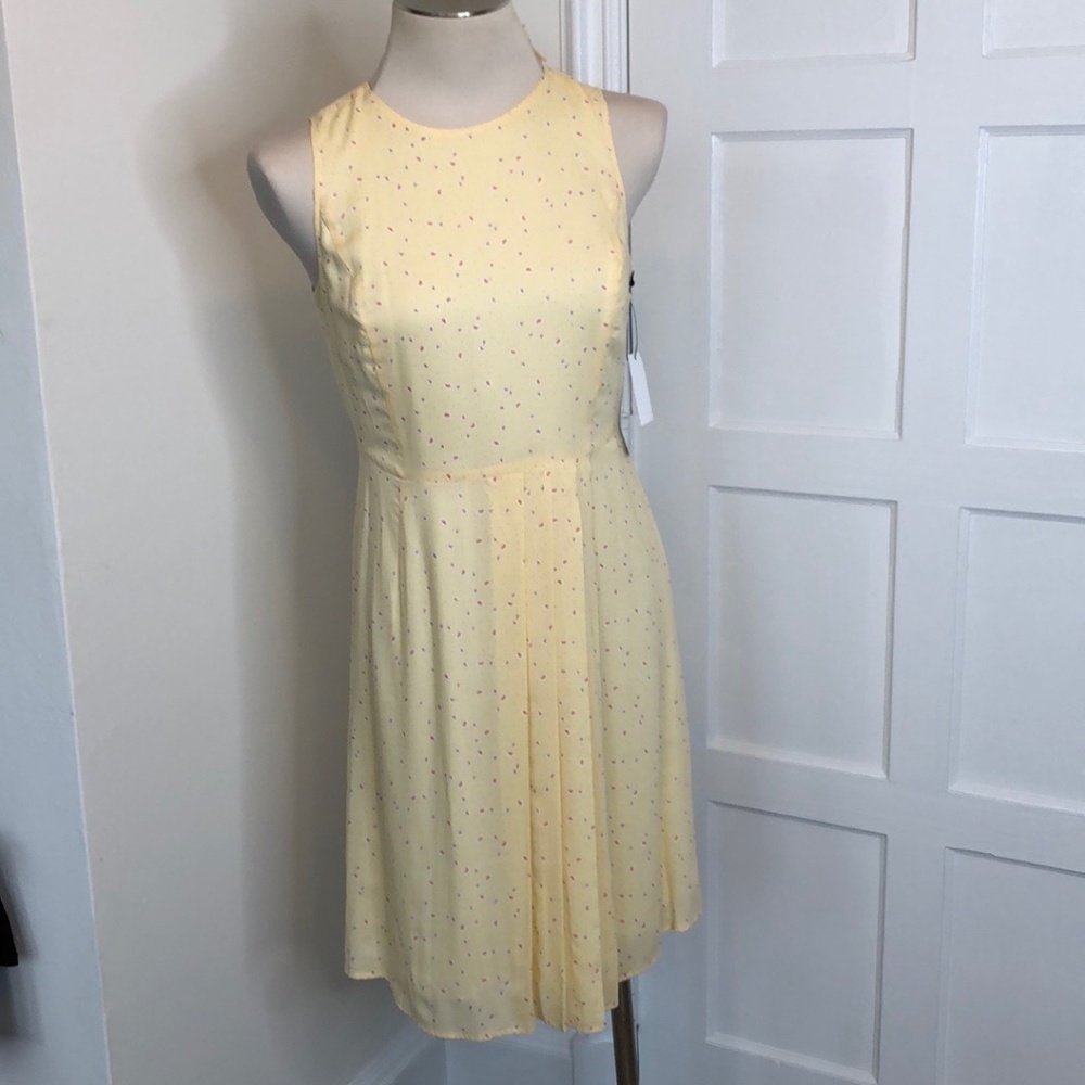NWT Savile Row Yellow Melon Print Dress Size 6
